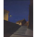 LUCE BALLA (Rome 1904 - 1994) Nighttime, 1976 Oil on panel, cm. 37,5 x 30 Signature bottom right