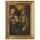 UNKNOWN PAINTER, LATE 19TH CENTURY THE EDUCATION OF THE VIRGIN AND THE HOLY SPIRIT Oil on canvas,