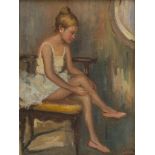 GIOVANNI PANE (20th century) Dancer Oil on canvas, cm. 40 x 29 Signature bottom right Gilded frame