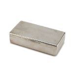 CIGARETTE BOX IN SILVER, PUNCH LONDON 1868 smooth body, gilded inside. Silversmith William