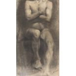 PAINTER LATE 19TH CENTURY Study of nude Study of nude back Charcoal on double-face paper, cm. 60 x