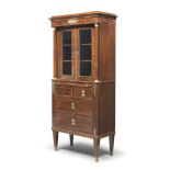 SIDEBOARD IN MAHOGANY, EARLY 20TH CENTURY of Empire style, upper part with two doors and side