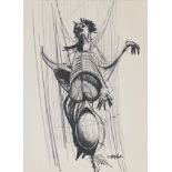 FRANK GARELLI (Alba 1909 - 1973) Without title, '60s Charcoal on paper, cm. 43 x 31 Not signed