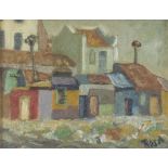 ITALIAN PAINTER OF THE 20TH CENTURY Houses Oil on panel, cm. 29 x 37 and cm. 19 x 24 Signature '