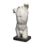 ITALIAN SCULPTOR OF THE 19TH CENTURY Male torso Sculpture in white statuary marble, cm. 94 x 50 x 24