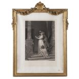 FRENCH ENGRAVER, EARLY 20TH CENTURY THE GIFT OF THE RING Etching, cm. 70 x 50 FRAME Frame in