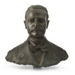 ITALIAN SCULPTOR, 19TH CENTURY Gentleman's bust Bronze with burnished patina, cm. 50 x 60 x 35