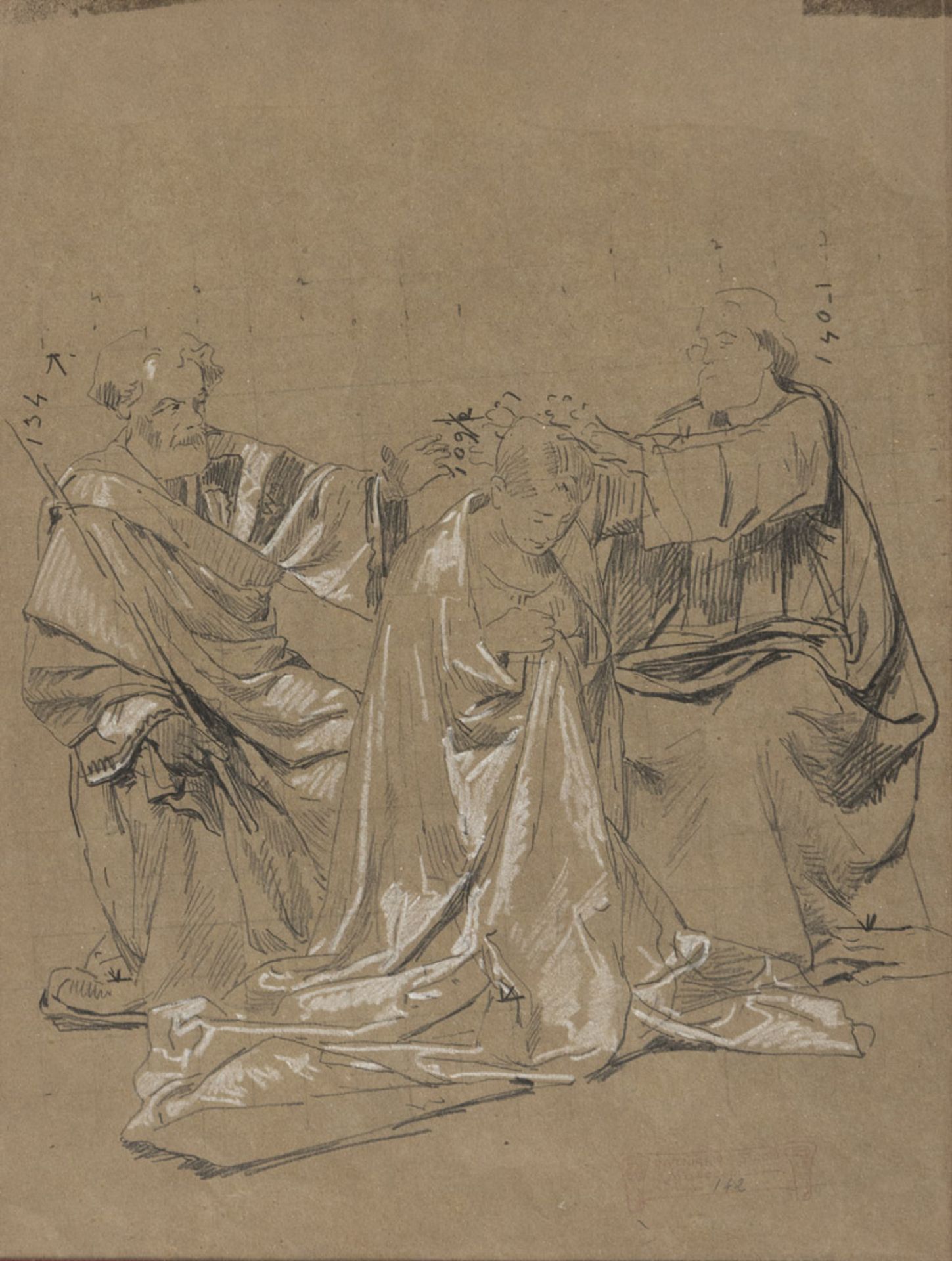 CAESAR MACCARI (Siena 1840 - Rome 1919) STUDY FOR CROWNING SCENE