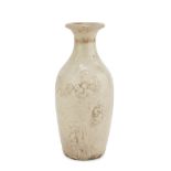 CRACKLÉ GLAZED CERAMIC VASE, CHINA 20TH CENTURY decorated with floral fantasy relief. Measures cm.