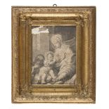 FLEMISH ENGRAVER, LATE 16TH CENTURY VIRGIN WITH CHILD AND ST. JOHN INFANT Engraving, cm. 31 x 23