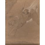 ITALIAN PAINTER, 19TH CENTURY ARCHANGEL India ink on paper, cm. 28 x 21 Signed 'P. Vetri, bottom