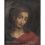 FLEMISH PAINTER, LATE 16TH, EARLY 17TH CENTURY ECCE HOMO Oil on canvas, cm. 43,5 x 44 CONDITIONS