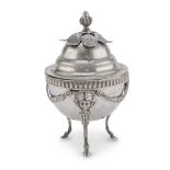 SUCRIER IN SILVER, LOMBARD-VENETIAN PUNCH, VENICE 1812/1872 spherical body, with decorum of garlands