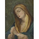 NEAPOLITAN PAINTER, 19TH CENTURY VIRGIN IN PRAYER Oil on metal, cm. 24,5 x 17,5 Framed PITTORE