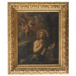 ROMAN PAINTER, LATE 17TH CENTURY APPARITION OF THE CROSS TO MARIA MADDALENA Oil on canvas, cm. 47