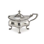 SALTCELLAR IN SILVER, PUNCH BIRMINGHAM 1901 moved and convex body. Silversmith Edward Souter