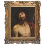 ACADEMIC PAINTER, 20TH CENTURY ECCE HOMO Oil on canvas, cm. 37 x 34 FRAME Frame in gilded wood and