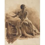 CAMILLO INNOCENTI (Rome 1871 - 1961) FEMALE NUDE Ink on paper cm. 35 x 28 Signed at the bottom