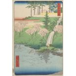 UTAGAWA HIROSHIGE (Japan 1797 - 1858) ONE HUNDRED FAMOUS VIEWS OF EDO - Meguro Chiyogaike