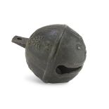 RARE SMALL BELL IN BRONZE, 16TH CENTURY sphere body, chiseled to floral motifs. Measures cm. 9 x