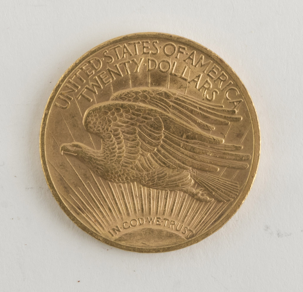 GOLD COIN OF 20 DOLLARS, UNITED STATES, 'SAINT GAUDEN' 1923 of the mint in Philadelphia. Km # 131.