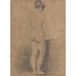 PAINTER EARLY 20TH CENTURY STUDY OF NUDE Pencil on paper, cm. 28 x 20 Not signed Framed PITTORE