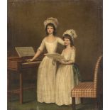 VENETIAN PAINTER, LATE 18TH CENTURY GIRLS AT THE SPINET Oil on canvas, cm. 71 x 61,5 PROVENANCE