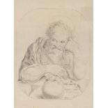 ITALIAN PAINTER, 19TH CENTURY SAINT ANDREW Pencil on paper, cm. 24 x 18 Framed PITTORE ITALIANO, XIX