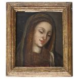 DALMATIAN PAINTER, EARLY 17TH CENTURY THE VIRGIN'S FACE Oil on panel, cm. 36 x 31 PROVENANCE
