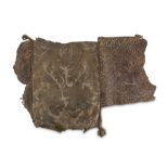 LEATHER FRAGMENT, 14TH-15TH CENTURY with floral figurations. Measures cm. 72 x 45. RESTI DI