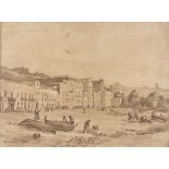 ACHILLE VIANELLI (Porto Maurizio 1803 - Benevento 1894) COAST OF CHIAIA Watercolour on paper, cm. 19