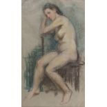 ITALIAN PAINTER, LATE 19TH CENTURY FEMALE NUDE Pastels on paper, cm. 53 x 33 Not signed Framed