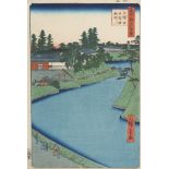UTAGAWA HIROSHIGE (Japan 1797 - 1858) ONE HUNDRED FAMOUS VIEWS OF EDO - Soto Sakurada Benkeibori