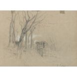 ITALIAN PAINTER, 19TH CENTURY LANDSCAPE Pencil on paper, cm. 21 x 28 Signed 'C. Tallone', bottom