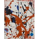 SAM FRANCIS (San Mateo 1923 - Santa Monica 1994) Senza titolo, 1983 Acrilico su tela, cm. 18 x 14