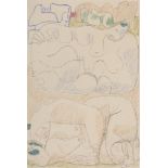 LE CORBUSIER (La Chaux-de-Fonds 1887 - Roccabruna 1965) Femmes couchées, 1935 Matita e pastello su