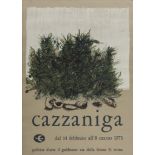 GIANCARLO CAZZANIGA (Monza 1930 - Milano 2013) Interno, 1973 Pastelli su carta, cm. 33 x 48 Firma