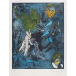 MARC CHAGALL (Vitebsk 1887 - Saint-Paul-de-Vence 1985) La lutte de Jacob et de l'ange, 1967