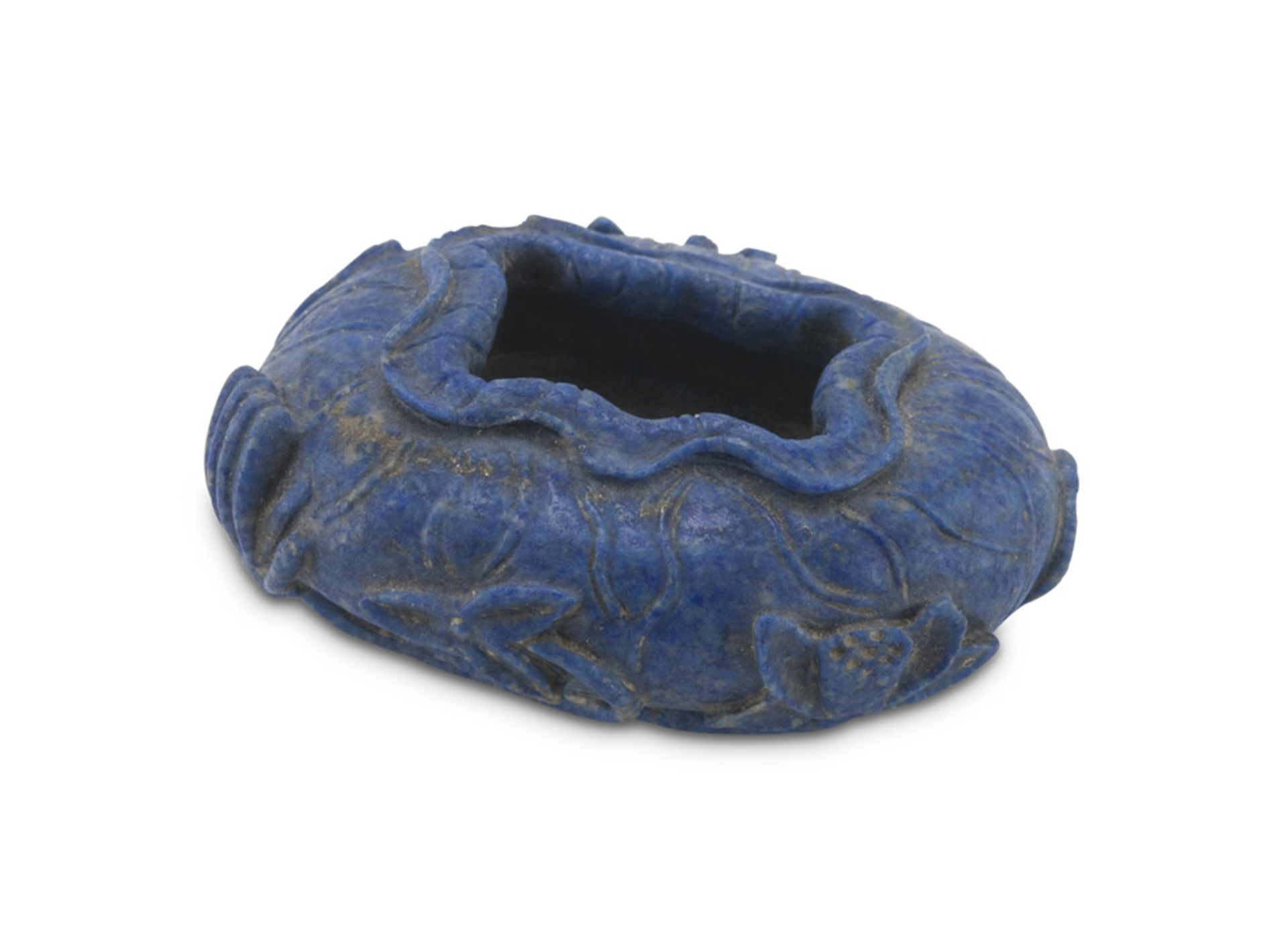 CENSER IN LAPIS LAZULI, EARLY 20TH CENTURY shaped as cocoon. Measures cm. 4 x 6,5 x 4. INCENSIERE