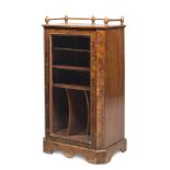 Small Cabinet In Briar Of TUJA, England LATE 19TH CENTURY with threads in satin. A door on the