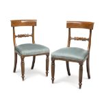 PAIR OF CHAIRS IN MAHOGANY, ENGLAND LATE 19TH CENTURY bent back, polygonal and saber legs.