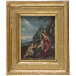 FLEMISH PAINTER ACTIVE IN ITALY, EARLY 17TH CENTURY LANDSCAPE WITH THE VIRGIN, THE CHILD AND ST.