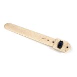 Letter opener In Ivory, Probably Russia EARLY 20TH CENTURY with applications in lapis lazuli. Length