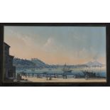 NEAPOLITAN PAINTER 20TH CENTURY VIEW OF NAPLES FROM MERGELLINA VIEW OF NAPLES FROM THE SEA Pair of