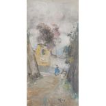 GIUSEPPE CASCIARO (Ortelle 1863 - Naples 1945) PATH ON CAPRI Pastel on paper, cm. 26 x 21 Signed