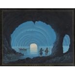 FRENCH PAINTER, EARLY 20TH CENTURY VUE DE LA GROTTE BLEUE A CAPRI Gouache, cm. 36 x 47 Titled and