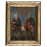 VENETIAN PAINTER, 17TH CENTURY ST. PETER AND ST. PAUL Oil on copper, cm. 22 x 16,5 CONDITIONS OF THE