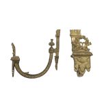 PAIR OF CURTAIN RODS, END 18TH CENTURY in ormolu chiseled to ramages and leaves. Measures cm. 2 x