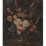 ITALIAN PAINTER, EARLY 19TH CENTURY FLOWER VASE Oil on canvas, cm. 41 x 36 Defects PITTORE ITALIANO,