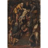 FLORENTINE PAINTER, 17TH CENTURY CHRIST TAKEN DOWN FROM THE CROSS Oil on canvas, cm. 52,5 x 35,5